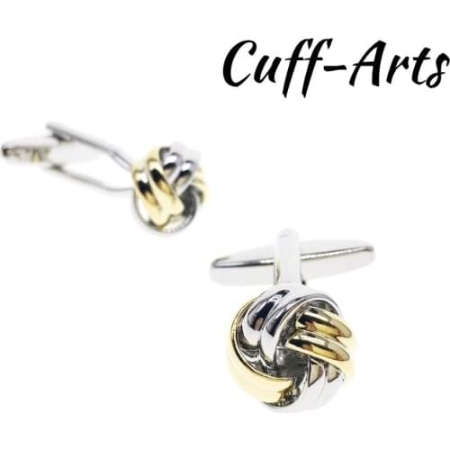 Cufflinks for Mens Knot Cufflinks 2 Tone Shirt Cuff links Gifts for Men Gemelos Les Boutons De Manchette by Cuffarts C20174