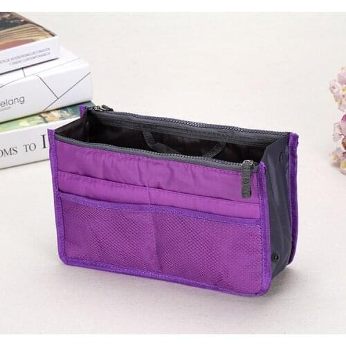 Lady Makeup Cosmetic Bag Cheap Female Tote Insert Bag Women Nylon Travel Insert Organizer Handbag Purse Large Liner