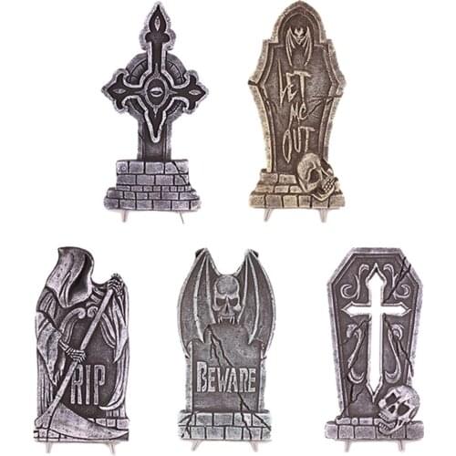 1pc Tombstones Horror Halloween Decoration Trick Yard Haunted House Lightweight Durable Party Foam Graveyard Indoor Outdoor