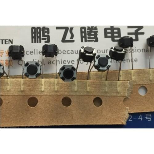 10PCS/lot Imported Japanese Panasonic EVQ11Y04K touch switch 6*6*4.3 in-line 2-pin round button button