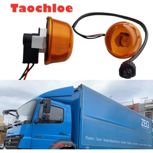 2x Wheel Brow Lights Cover For Mercedes Benz Axor Axor 2 Econic Atego For Benz truck 1829 Marker Lamp Case OEM9418201021 no bulb