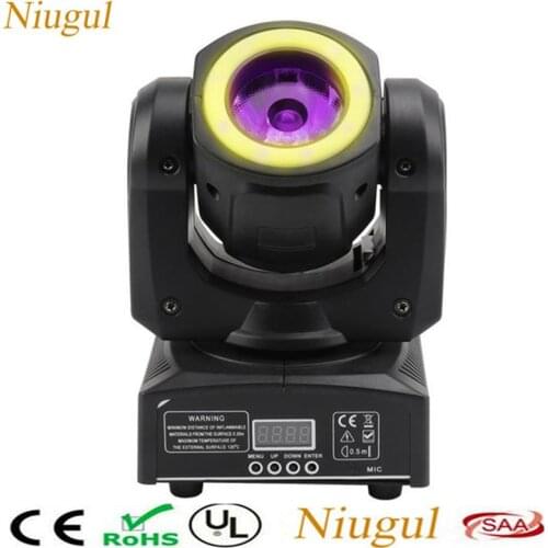 2pcs RGBW 4in1 LED 60W Moving Head Spot Beam Stage Lighting With RGB 3in1 LED Light Strip Mixed Effect For Professional DJ Disco