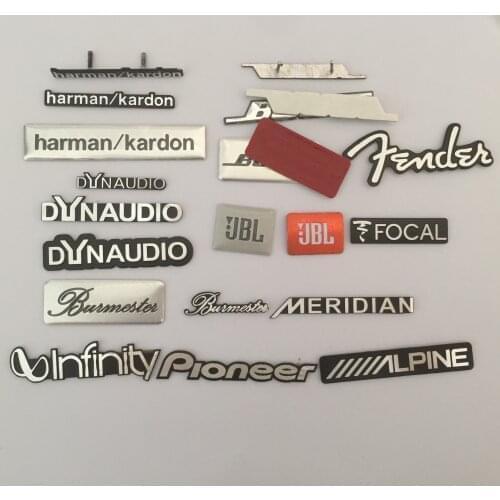 5pcs 10pcs harman/kardon MERIDIAN Dynaudio FOCAL Fender Hi-Fi Speaker audio Speaker Badge stereo Emblem sticker