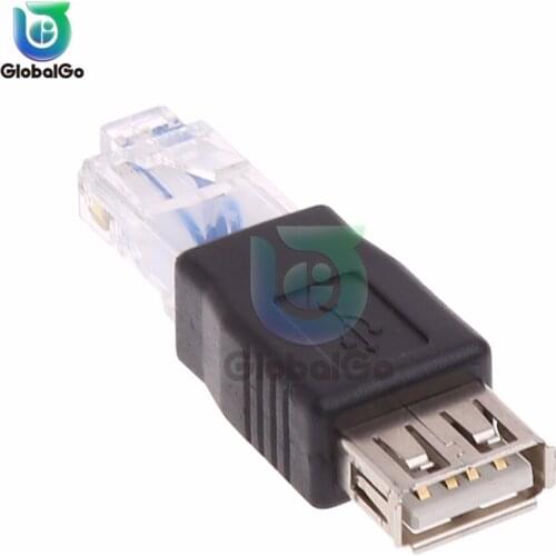 5pcs/Lot USB Type A Female To RJ45 Male Router Socket Plug Adapter