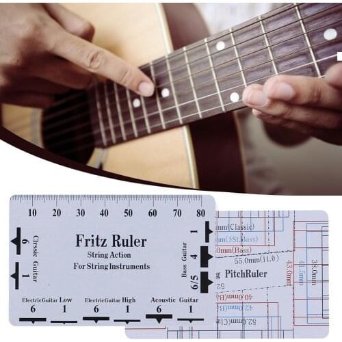 1 Pcs Guitar Accessories String Action Gauge Ruler Guitar Bass String Pitch Luthier Tool For String Instruments