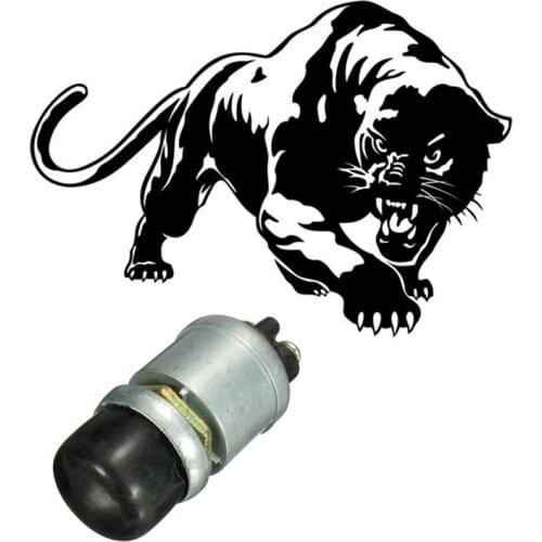 1 Pcs Car Boat Horn Engine Start Momentary Switch Push Button & 1 Pcs Tiger Car Sticker