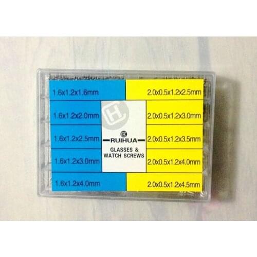 Free Shipping 1set Assorted Stainless Steel Eyeglass& Watch Small Screw Set Assortment Optical Watch Screws for Watch Repair