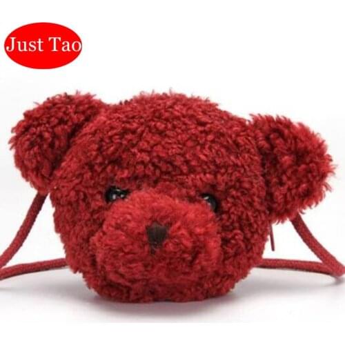 DHL Free Shipping Just Tao bear design messenger bags baby kids small coin wallets boys cartoon bags girls fashion purse JT041