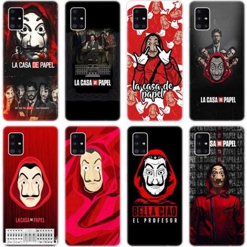Spain TV Money Heist House Paper Case for Samsung Galaxy A12 A02 A03S A21S A22 A32 A52 A72 A82 S21 Plus FE Ultra M02S M12 Cover