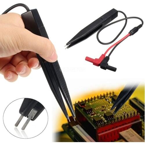 DHL 200 PCS SMD Inductor Test Clip Probe Tweezers for Resistor Multimeter Capacitor