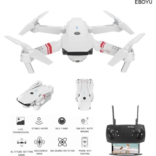 EBOYU DJ-1 RC Drone 2.4Ghz Wifi FPV 720P Camera Altitude Hold One Key Return/Landing/ Take Off Headless RC Quadcopter Drone RTF