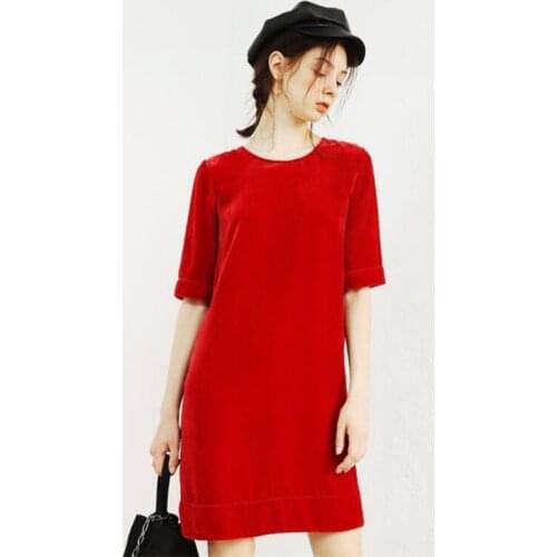 Elegant Velvet Evening Party Ladies Vestidos Fashion Women Half Sleeve Straight Dress Velour Mini Dress Plus Size M-7XL