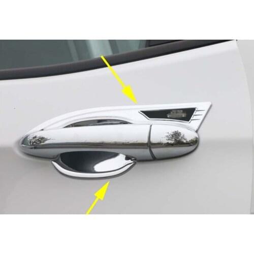 Chrome Door Side Handle Bowl Cover Trims Protector For 2017-2021 Jeep Compass New Decoration Style