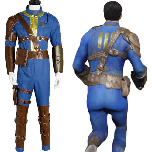 Fallout 4 FO Nate Cosplay Costume Vault #111 Outfit Jumpsuit Uniform Sole Survivor Hot Game Halloween Party Costumes Sets Men