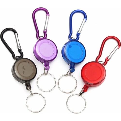 Colorful Retractable Pull Key Ring ID Badge Lanyard Name Tag Card Holder Accessories