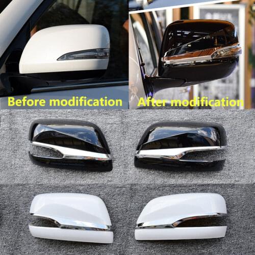 For Lexus LX570 2012-2019 GX460 2010-2019 Car Wing Door Side Mirror Cover Rear View Mirror Lid Cap Chrome Trim One Pair