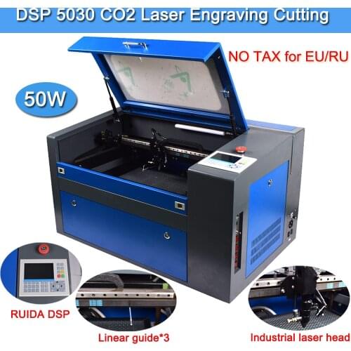 Laser cutting engraver 5030 DSP High Precision USB 50W CO2 Laser Cutter Engraving Cutting Machine NO TAX for RU