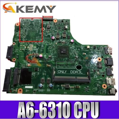 For DELL 3000 3541 3542 Laptop Motherboard A6-6310 CPU With CN-0F27GH 0F27GH F27GH 13283-1 PWB:XY1KC 100% working well