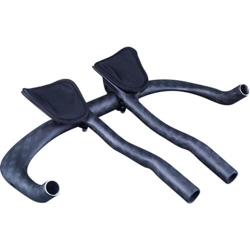 Matte 12K Carbon Cycling Aero Bars TT Handle Bars Bike TT Bar Ends Rest Put Handlebar Triathlon Bicycle Extender