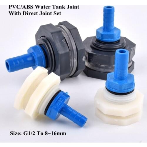1/2" To 8~16mm ABS/PVC Water Tank Connector Set Aquarium Fish Tank Hose Joint Drip Irrigation Garden Pipe Pagoda Direct Joint