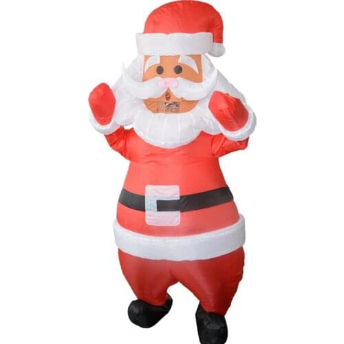 Inflatable Santa Claus Costume Carnival Father Christmas Anime Cosplay Halloween Costumes for Women Disfraces Adults Funny Party
