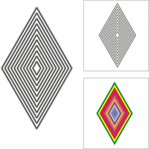 New Basic Nesting Diamond Frame 2020 Metal Cutting Dies for DIY Scrapbooking and Card Making Decorative Embossing Craft No Stamp