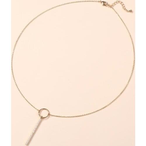 2020 New Fashion Women Necklace Shiny Zircon Geometric Long Clavicle Chain Woman Wedding Jewelry Birthday Gift Smart Choker