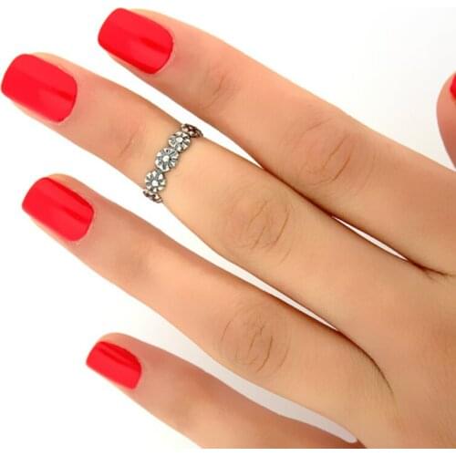 2021 new summer wild daisies flowers luck foot ring joint ring