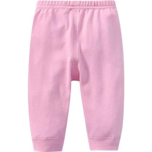 Newborn Pants Spring Autumn Baby Cotton Soft Girl Pants Baby Boy Pajamas Trousers 0-24M Solid Color CQR031