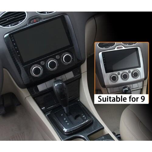 For Ford For Focus Mk2 2009 2010 Interior ABS Car Central Control Panel AC Audio Control Decoration Cover Trim Car Styling