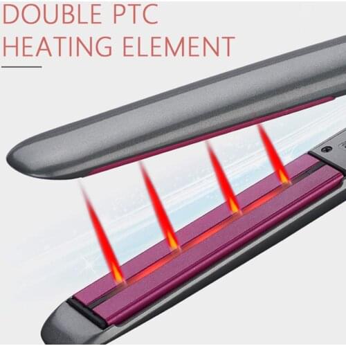 Professional Hair Straightener Titanium Flat Iron Digital LCD Display Flat Iron Comb Hair Curler Hair Care Curling Iron