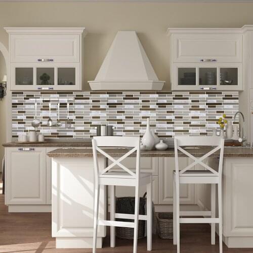 Peel and Stick Self Adhesive Removable Stick On Kitchen Backsplash Bathroom 3D Wall Sticker Wallpaper Tiles in Marble Designs