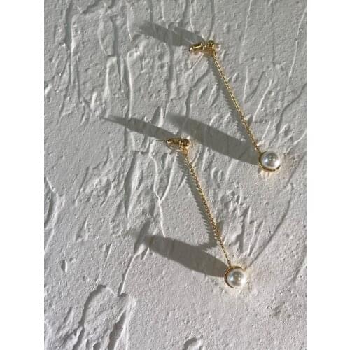 RISPADA EH33649 Artificial pearl pendant earrings