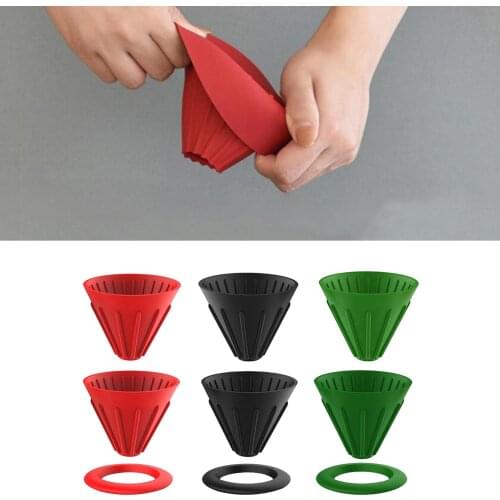 Collapsible Silicone Coffee Dripper Filter Cone Cup for Home, Office, Camping, RV