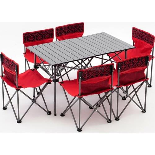 Folding Table And Chair Outdoor Portable Table Barbecue Camping Table And Chair Car Driving Tour Small Table