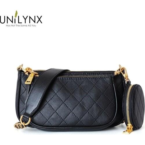 UNILYNX 2019 High Quality Women Handbag Luxury Messenger Bag Soft Leather Shoulder Bag Fashion Ladies Crossbody Bags Female