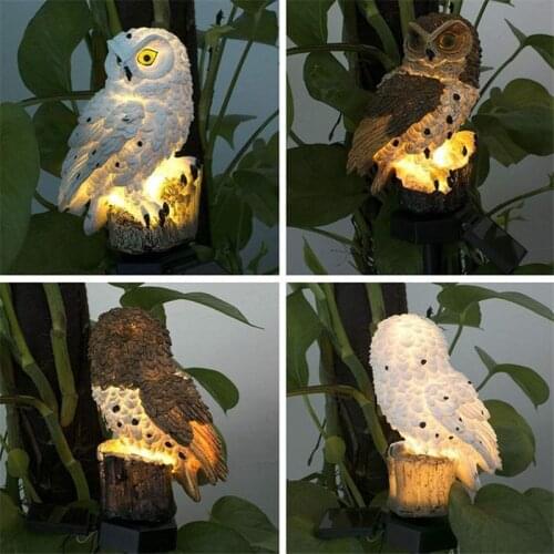 Animals Solar Power Led Garden Light Waterproof Energy Panel Lamp Patio Path Yard Decoration Outdoor Solar Owl Shape Lights 5Z