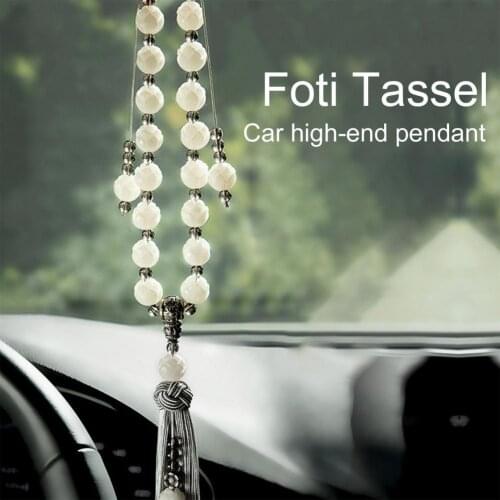 Hanging Pendant Wide Application Eye-catching Wood Exquisite Tassel Hanging Widget for Car