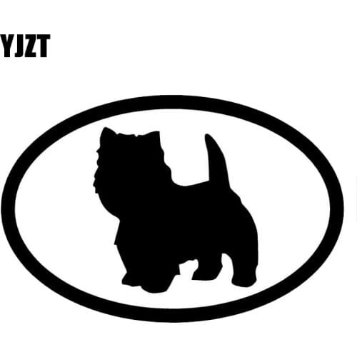 YJZT 15.2*10CM West Highland Terrier Dog Animal Car Sticker Cute Funny Car Styling Decorative Decals C6-1208