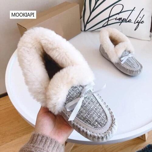 2019 Chinese brand womens shoes, natural wool, high quality lace up womens bread snow boots, 3 colors, free delivery