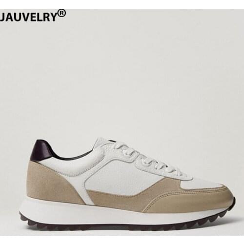 2021 Spring Fashion Genuine Leather Women Sneakers Casual Vulcanized Shoes Mixed Colors Platform Shoes Sneakers Woman