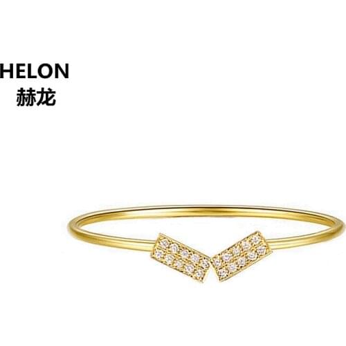 14k Solid Yellow Gold SI/H 1/10CT Natural Diamonds Engagement Ring for Women Wedding Band Fine Jewelry Trendy Anniversary