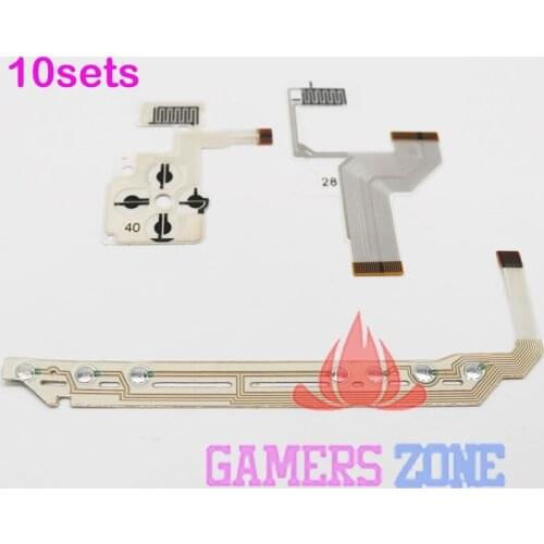 10Sets For PSP1000 Direction Cross Button Left Key Volume Right Keypad Flex Cable for Sony PSP 1000
