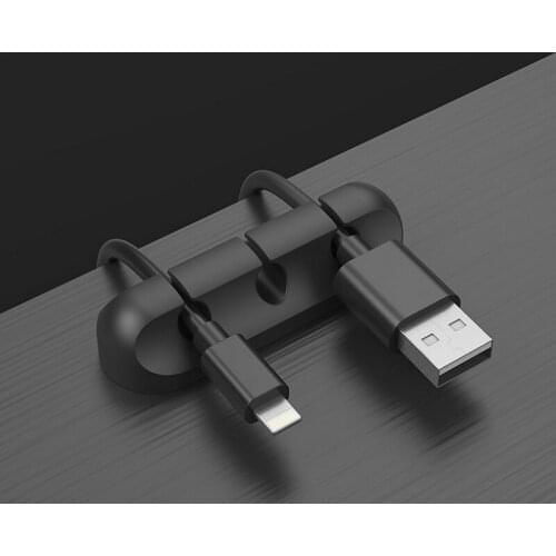 2Pcs Cable Winder Headphone Charging Cable Clamp Wire Retainer Wire Mesh Silicone Cleaner Data Line Car Organizer