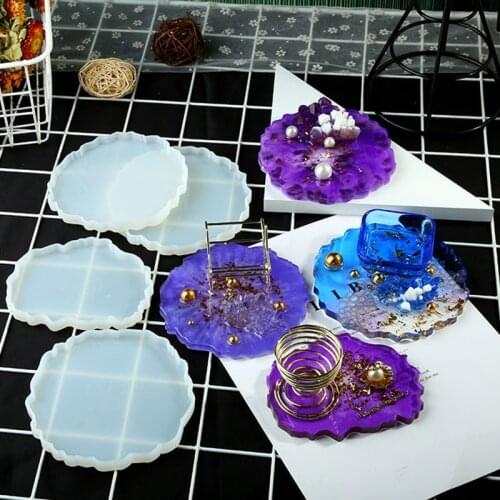 Glass-Coasters Silicone Mold Cloud Wave Irregular Shape Epoxy Resin Casting Molds DIY Jewelry Making Craft-Tools Home Decoration