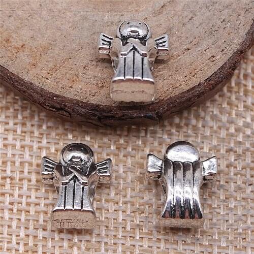 29pcs 13x11x7mm antique silver Angel guardian angel elves big beads charms diy retro jewelry fit Earring keychain pendant