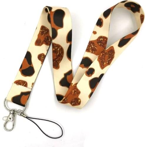 30pcs Classic Leopard Print Lanyard for Keys Phone Cool Neck Strap Lanyard for Camera Whistle ID Badge webbings ribbons Gifts