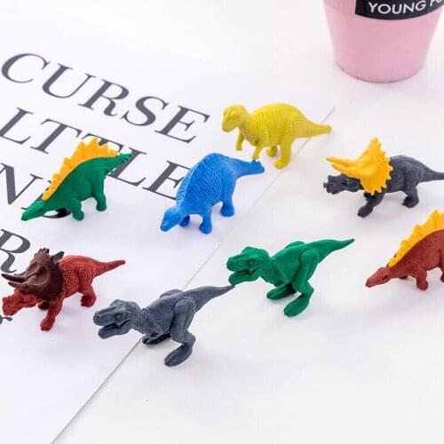 4 Pcs Cute Erasers Kawaii Dinosaur Pencil Eraser Korean Stationery Office School Supplies Bullet Journal Accessories Papeleria