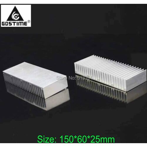 5PCS Gdstime 150mm x 60mm x 25mm Aluminum Heatsink Cooling for LED Power 150x60x25mm
