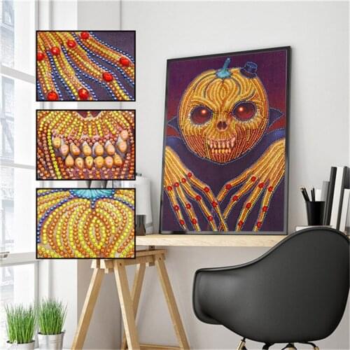 5D DIY diamond painting animal Halloween special diamond embroidery painted cross stitch painting combination decoration